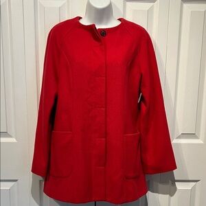 Old‎ Navy Red Wool Blend Pea Coat Size S NWT